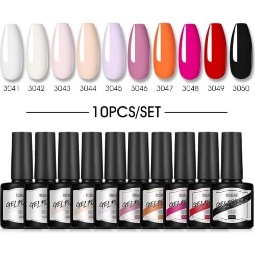 Rosalind Hybrid Varnishe Gel Enamel Semi-permanent Nail Polish Suit Variety Of Popular Colors Available Need Lamp Base And Top