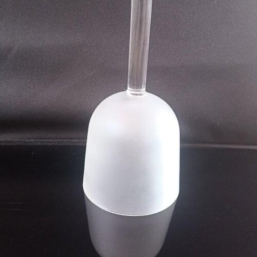 HF 3.25" -3.75 Frost Crystal Singing Chime Or Crystal Singing Bowl With Handle For Body Heath Healing Spirit Soul Therapist Yoga