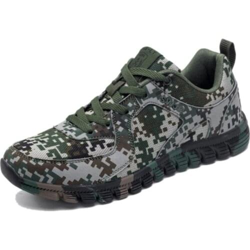 Mens Outdoor Canvas Sneakers Lovers Military Work Casual Shoes Men Camouflage Breathable Desert Jungle Walking Shoes Women Wear