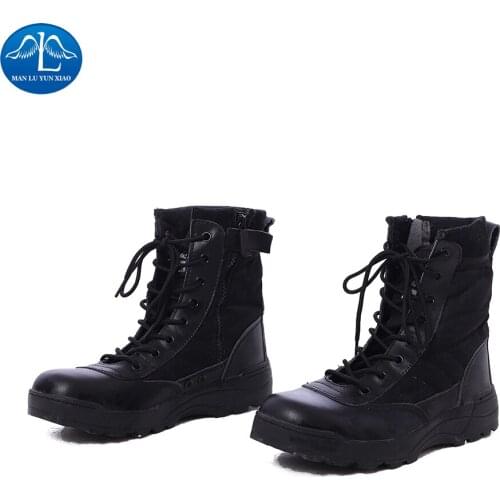 ManLuYunXiao Game Resident Cosplay Leon Cosplay Boots Doc Martens Leather Shoes Black Halloween Costumes Men Leon Scott Kennedy