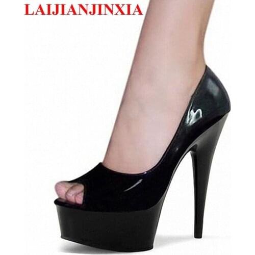 LAIJIANJINXIA Red Bride Wedding Shoes Single Shoes Pumps 15cm Ultra High Heels Shoes Hand Made 6 Inch High Heels Womens Shoes