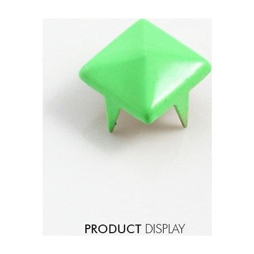 Steampumk Craft Metal Painted Green 4 Studs Prong Spike Spot Tack Nailhead Rivets 9x9mm Garment Sewing Supplies 1000piece/K230