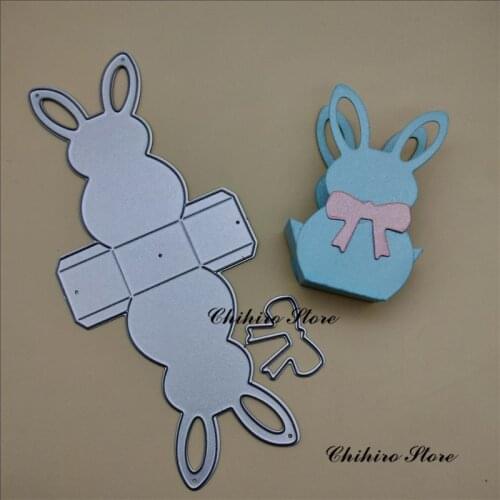 Cute rabbit box Metal Cutting Dies Stencils for DIY Scrapbooking photo album Decorative Embossing DIY Paper Card