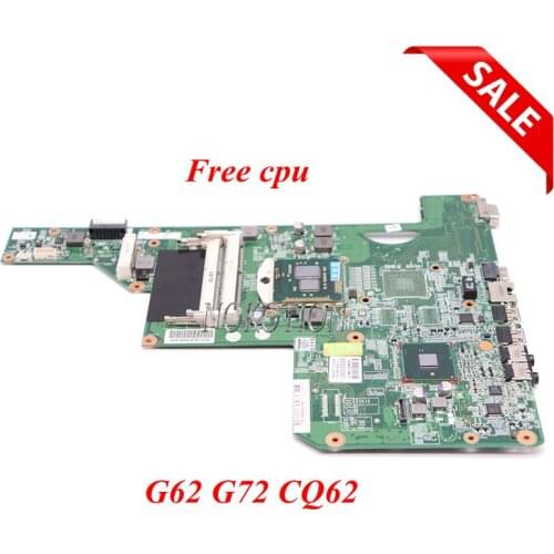 NOKOTION 615849-001 605903-001 Laptop motherboard For HP G62 G72 CQ62 HM55 HD GMA DDR3+cpu