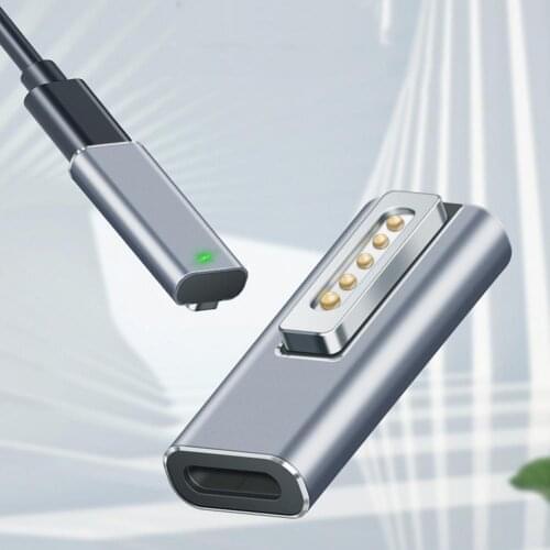 NEW Portable LED Aluminum Alloy PD Fast Charging Conversion Type-c To Mag2 Adapter For Macbook Air/pro Laptop Smart Phone
