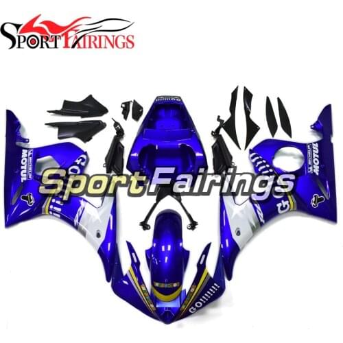 ABS Plastic Injection Complete Motorcycle Fairings for Yamaha YZF600 R6 2003 2004 03 04 Blue White Cowling Fittings Carenes Hull