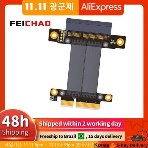 Riser Card PCIe 3.0 x4 Male to Female Extension Cable R22SF PCI Express Gen3 Motherboard Graphics SSD RAID Extender Conversion