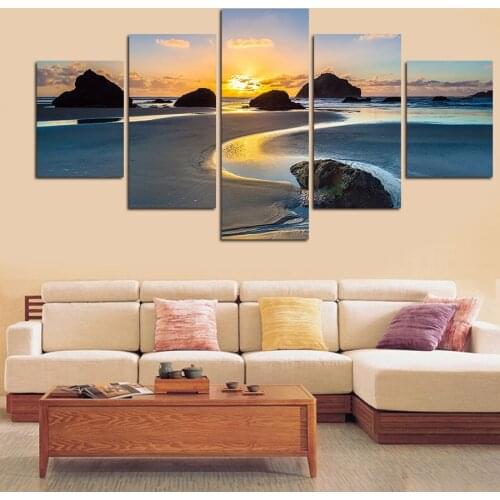 Natural Landscape No Framed 5 Piece Modern Home Wall Decor Canvas Picture Art HD Print Painting On Canvas Artworks Free Shipping