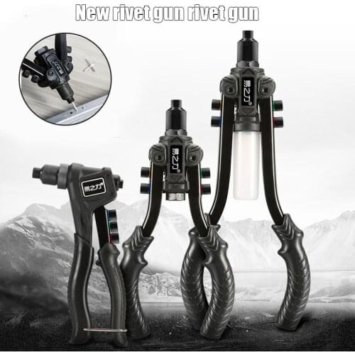 Durable Premium 3 In 1 Heavy Duty Riveter Hand Riveter For Plastic Metal Leather Woodworking Tools Easy Operation In Stock