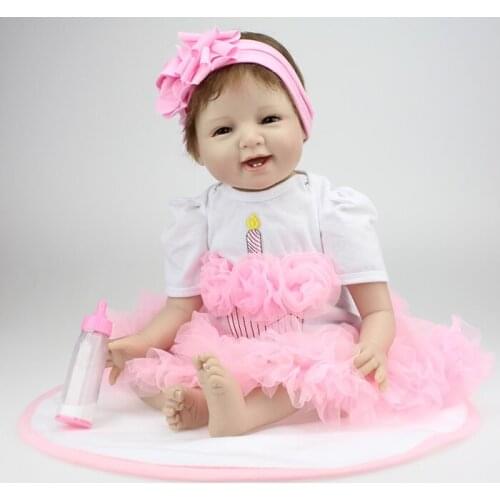 Silicone Reborn Baby Doll Shower Doll Early Education Dolls Princess Simulation Toys Baby Sleeping Dolls Birthday Christmas Gift