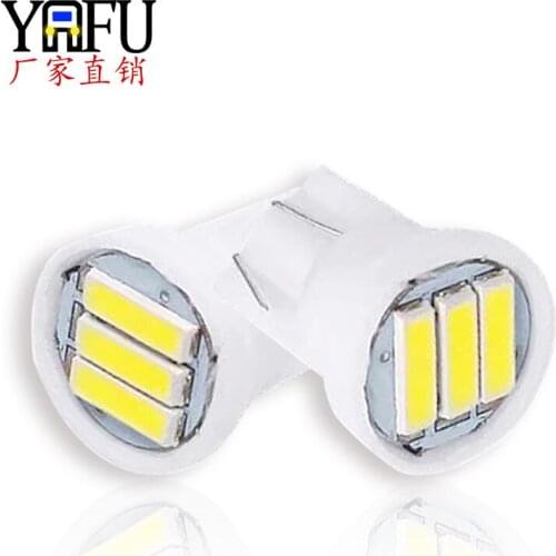 LED Automobile Instrument Bulb T10 7020 3smd Width Lamp W5w Reading Lamp Indicator Lamp License Plate Lamp Clearance Sale Items