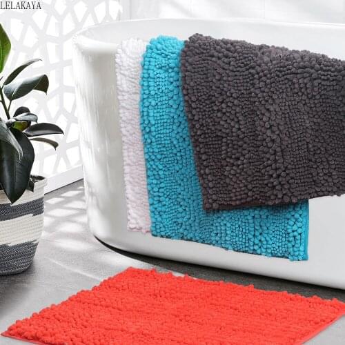 Thicken Chenille Carpet Home Entrance Door Non-slip Soft Rugs For Bathroom Kitchen Living Room Super Absorbent Toilet Bath Mat