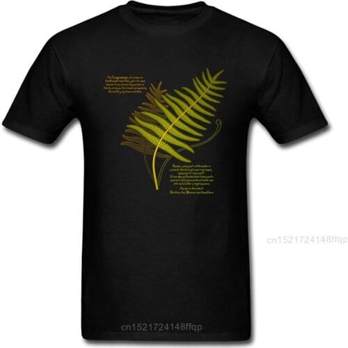 Funky Men T Shirts O Neck Tshirt Black T-shirt Vegetarian Clothes Cotton Resurrection Fern Tees Personalized Tops Free Shipping