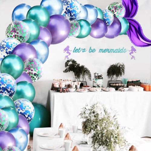 Mermaid Tail Balloon Mermaid Balloon Garland Air Balloon For Baby Shower Wedding Kids Mermaid Birthday Party Decoration Supplies