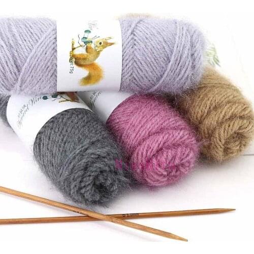 Knitted HAND DIY 75g Thick Wool Crochet Knitting BabySoft Squirrel hair HandCraft Yarn Multi Coloured Supersoft Quality