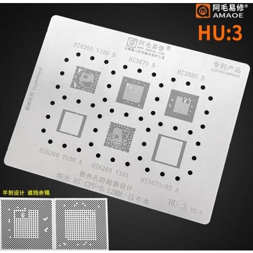 High quality for huawei Hi Hi6260 V100 V101 Hi3670 Hi3680 CPU RAM BGA Reballing reball Stencil