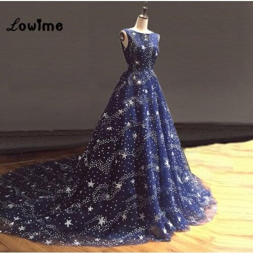 Shiny Star Prom Dresses A Line Long Train Formal Evening Gown Couture V Neck Women Party Dress Vestido Longo Formatura Dresses