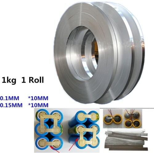 1kg 1 Roll 10MM Nickel Plated Steel Belt 18650 Battery Nickel Lithium Battery Connecting Piece For Spot Welding Nickel