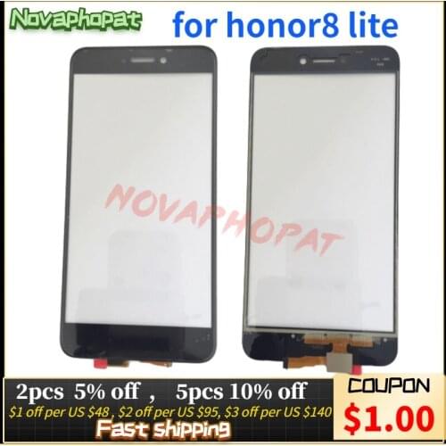 Novaphopat 10Pcs/Lot Nova Lite Sensor For Huawei P8/P9 Lite 2017 For Honor 8 Lite Touch Screen Digitizer Glass Panel replacement
