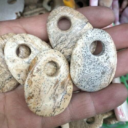 3PCS Nature Jasper Stone Pendants Women Diy JEWELRY Accessories Top Selling Free Shipping 38x28MM Fast Shipping out
