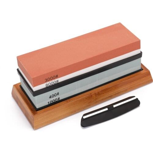 400/1000 3000/8000 Grit Premium Whetstone Cut Sharpening Stone Set Cut Sharpener Non Slip Base Cutter Sharpener