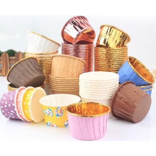 50pcs/Set Round Shaped Muffin Cupcake Baking Molds Kitchen Cooking Bakeware Maker DIY Cake Decorating Tools Paper Cake Mold