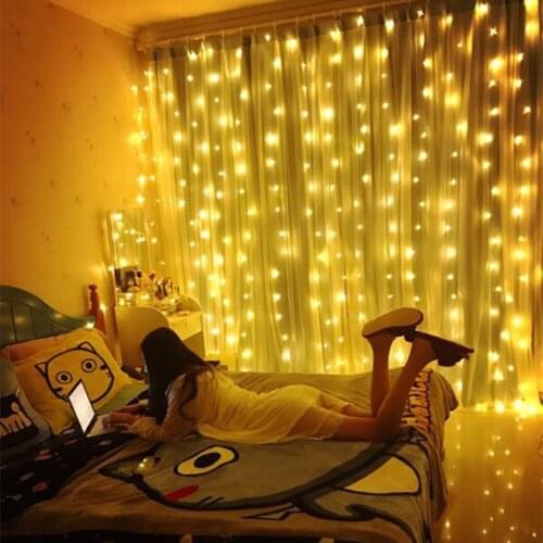 6x3/3x3/3x1m LED Icicle String Lights Christmas Curtain Decor Fairy Lights Garland Wedding Garden Decorations for Home Outdoor