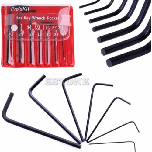7x Mini Micro 0.7mm-3mm Hexagon Hex Allen Key Set Wrench Screwdriver Tool Kit