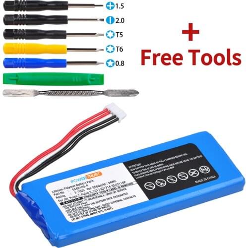 For JBL Pulse 2, JBL Pulse 3 Portable Bluetooth Speaker Battery 6500mAh P5542100-P,5542110P with Installation Tools