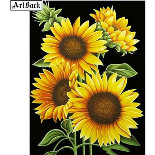 New 5d diy diamond painting sunny flower full square / round drill 3d mosaic diamond embroidery home decoration