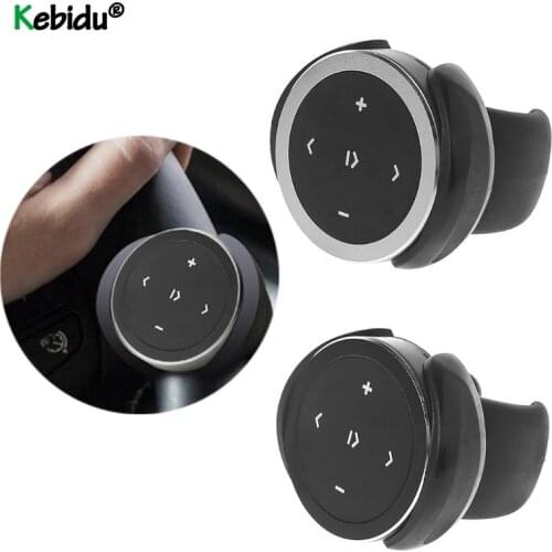Kebidu Wireless Bluetooth Media Button Car Motorcycle Steering Wheel Music Play Remote Control Start Siri for iOS/Android Phone