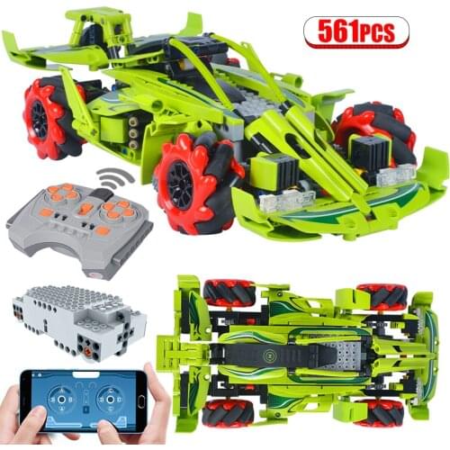 City Technical Creator APP RC Stunt Drift Racing Car Building Blocks Electric MOC Remote Control Smart Vehicle Bricks Toy