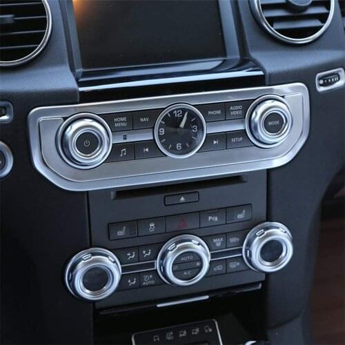 For Land Rover Discovery 4 2010-2016 Time-table Decoration Frame Sequins Trim Silver ABS