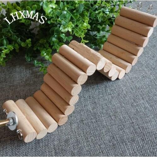 Curved Hamster Toy Log Plank Road Parrot Rainbow Road Birds Toy D173