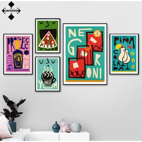Cartoon Food Canvas Painting Yum Cafe Rumum Canvas Poster Nordic Printing Pictures Modern Wall Art Posters and Prints Home Decor