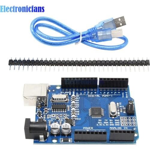 UNO R3 Development Board MEGA328P CH340 CH340G Module Driver Shield With USB Cable Standard Pins Replace ATmega16U2 One DIY