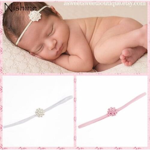 NISHINE Fashion Children Baby Girls Crystal Flower Hairband Rhinestone Headband Wedding Bride Photography Props