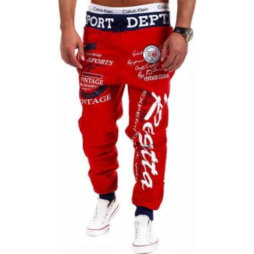 Mens Jogger Casual Pants Fitness Mens Sportswear Sportswear Bottoms Tight Sweatpants Trousers Printed Gym Jogging Sweatpants