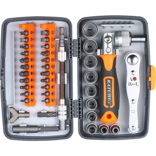 38pcs Portable Screwdriver Bit Set Magnetic Screwdrivers Kit Electronics Repair Tool Kit Flexible with Shaft Extension Rod