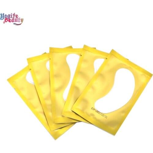 Eye Pads 50/100 Eyelash Under Eye Pads Lint Free Yellow Patches For Eyelash Extension from Yogife Beauty