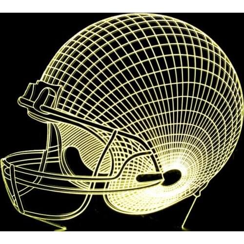 New Rugby Hat 7 Color 3d lamp Touch Control Remote Remote Touch switch Led Night Light Luminaria De Mesa 3d NightLight