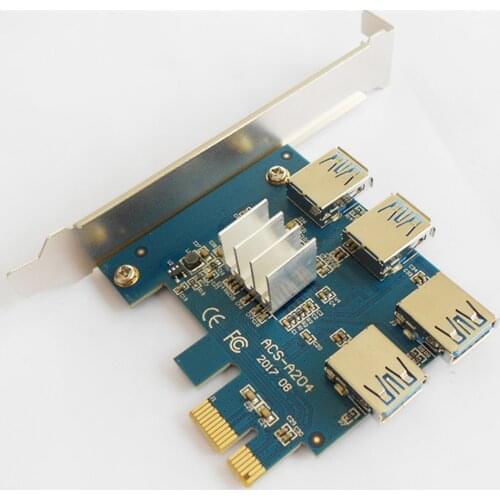 PCI-E 1 to 4 PCI Slot 1x to 16x USB 3.0 Converter Extender Expansion