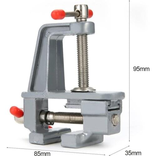 Portable Aluminum Alloy Table Vise Metal Clamp Locksmith Miniature Small Jewelers Hobby Clamp On Table Bench Vise Mini Tool Vise