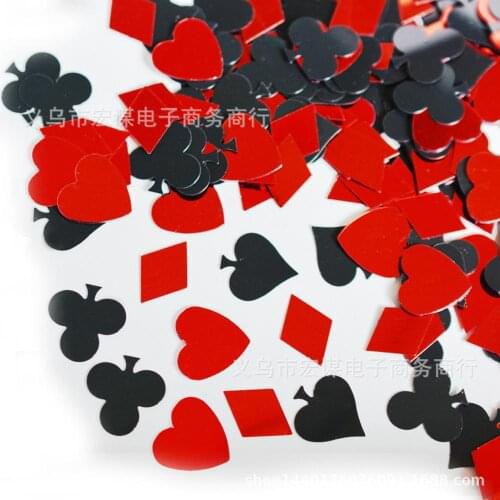 Poker/Casino Party/Las Vegas Poker Night Stadium/15 grams Sequins PVC Flat for DIY Card Making Craft Color Collection