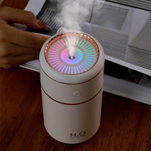 350ML USB Portable Air Humidifier Ultrasonic Mini Mist Maker Atomizer with LED Colorful Light Humidificador Car Aroma Diffuser