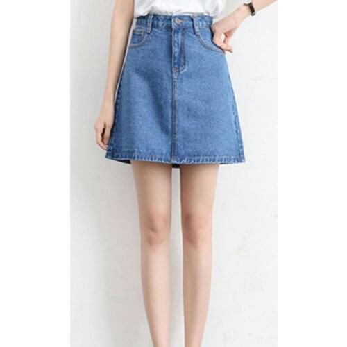 Blue Package Hip Jeans Harajuku Plus Size Cotton Sexy Women Denim Mini Skirt Fashion Summer High Waist Korean Black Skirt