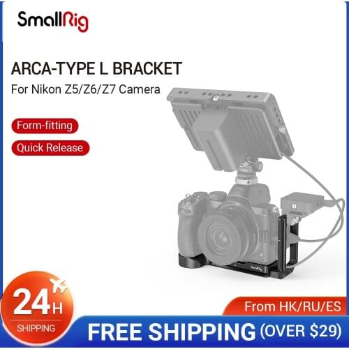 SmallRig Camera L-Bracket Plate For Nikon Z5/Z6/Z7 Camera Arca Baseplate and Side Plate Quick Release Tripod Mounting Plate 2947