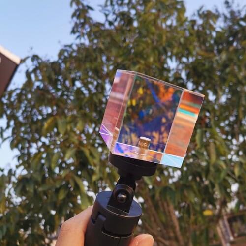 Photographic Glass Prism with Screws for Photos with Stand Color X-Cube 20mm Effects Filters for Portrait Photo Studio Shooting