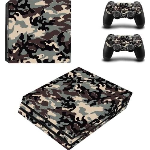 Camouflage Style PS4 Pro Skin Sticker for Sony Playstation 4 Pro Console & 2 Controllers Decal Vinyl Protective Skins Style 1