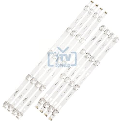 8PCS LED Strip For TCL 49"TV L49P1A-F 2D02900 2D02899 LVF490CSOT D49A620U LB4905-YH06 TOT_49_D2900_4X4+4X5_3030C 4C-LB4904-HR04J
